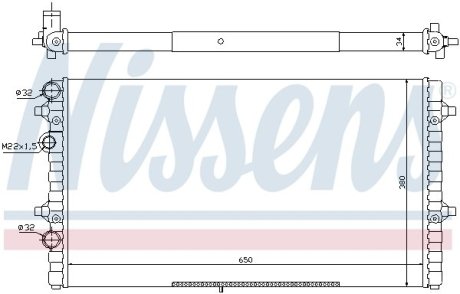 Радиатор, охлаждение двигател NISSENS 67302