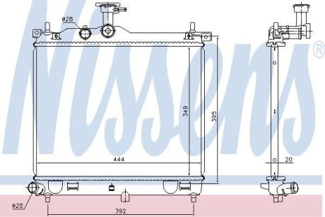 Радіатор системи охолодження NISSENS 67610