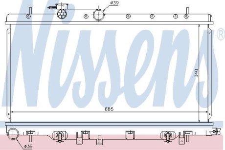 Радиатор системы охлаждения NISSENS 67711