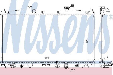 Радіатор, охолодження двигуна NISSENS 68149