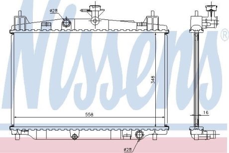 Радіатор, охолодження двигуна NISSENS 68504