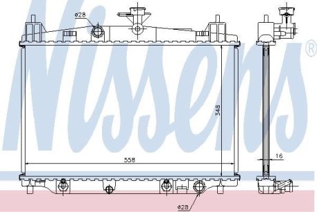 Радіатор, охолодження двигуна NISSENS 68505