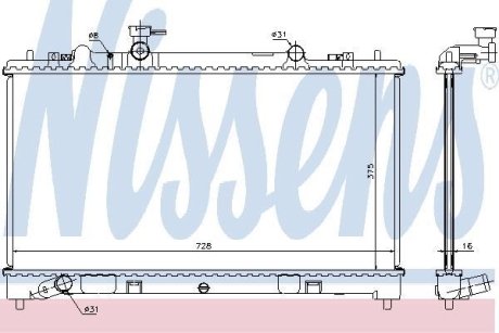 Радиатор системы охлаждения NISSENS 68509