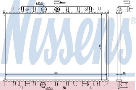 Радіатор, охолодження двигуна NISSENS 68724