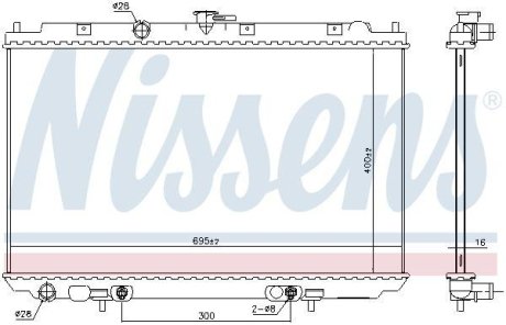 Радіатор ALMERA TINO 01- AUT.. NISSENS 68732