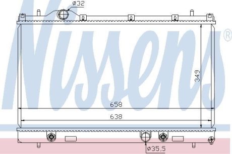 Радиатор, охлаждение двигател NISSENS 69209