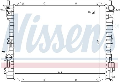 Радіатор, охолодження двигуна NISSENS 69222