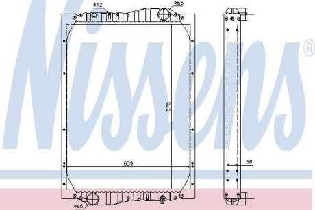 Радіатор, охолодження двигуна NISSENS 69601A