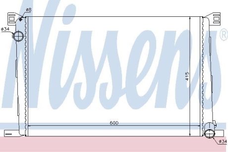 Радіатор системи охолодження NISSENS 69706