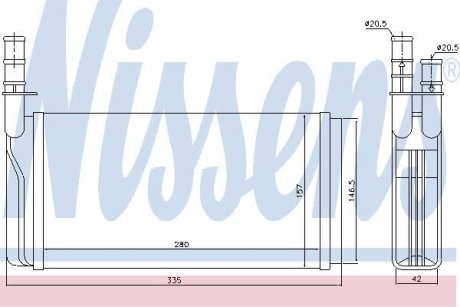 Теплообменник, отопление салона NISSENS 70011