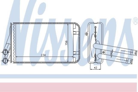 Теплообменник, отопление салона NISSENS 70229