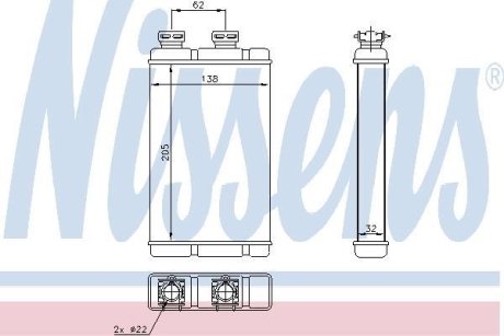 Теплообменник, отопление салона NISSENS 70513