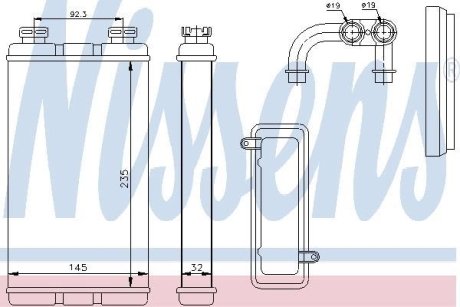 Теплообменник, отопление салона NISSENS 70519