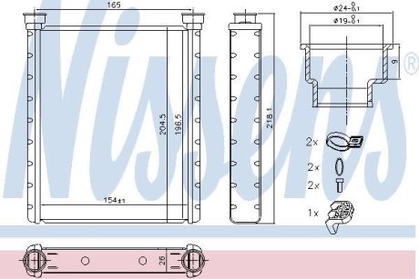 Радиатор обогрева салона NISSENS 72065