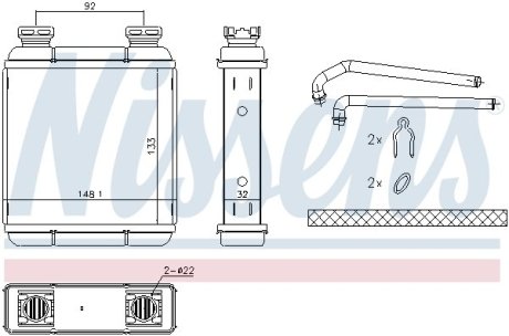 Радіатор пічки SMART NISSENS 72072