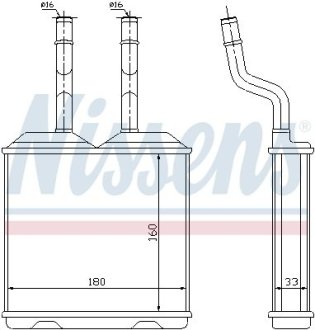 Радиатор системы отопления салона NISSENS 72634