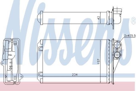 Радиатор обогрева салона NISSENS 72946