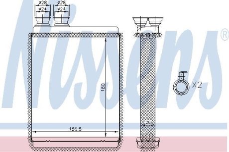 Радиатор салона NISSENS 72986