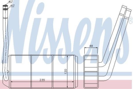 Радиатор обогрева салона NISSENS 73001