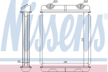 Радиатор обогревателя NISSENS 73341