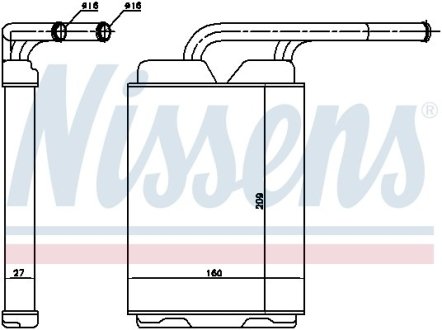 Теплообменник, отопление салона NISSENS 73349