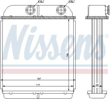 Радиатор салона NISSENS 73644