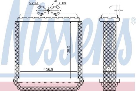 Теплообменник, отопление салона NISSENS 73751