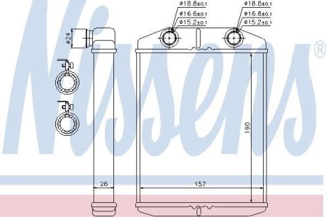 Радиатор обогрева салона NISSENS 76514