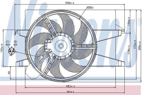 Вентилятор охлаждения двигателя NISSENS 85030