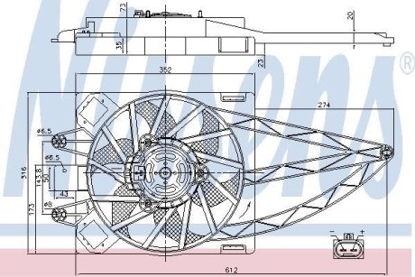 Вентилятор радіатора NISSENS 85150