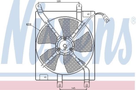 Вентилятор охолодження двигуна NISSENS 85356