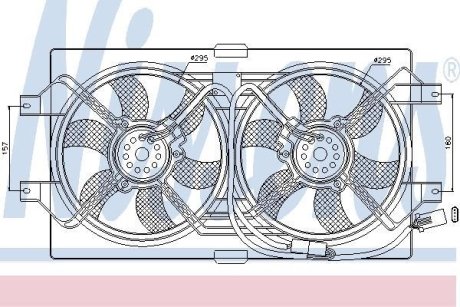 Вентилятор, охлаждение двигателя NISSENS 85386