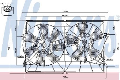 Вентилятор, охлаждение двигателя NISSENS 85393