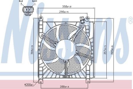 Вентилятор, конденсатор кондиционера NISSENS 85415