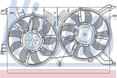 Вентилятор, охлаждение двигателя NISSENS 85523