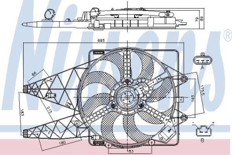 Вентилятор, охлаждение двигателя NISSENS 85569