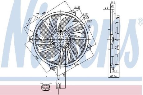 Elektrowentylator BERLINGO 96-.. NISSENS 85789