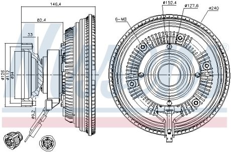 Віскозна муфта NISSENS 86150