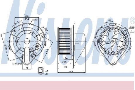 Вентилятор салона NISSENS 87064