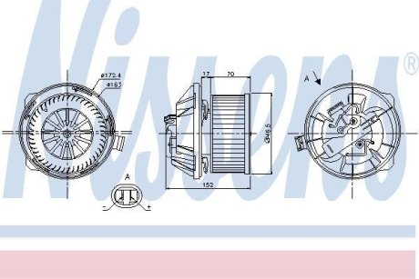 Вентилятор салона NISSENS 87065