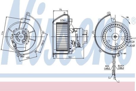 Вентилятор салона NISSENS 87082