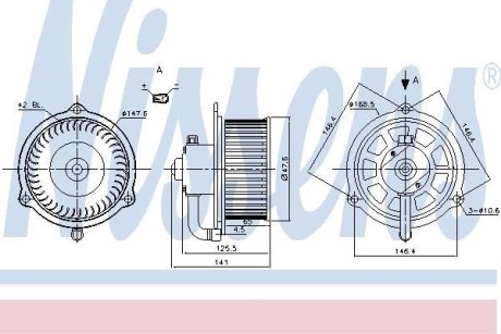 Вентилятор салона NISSENS 87158