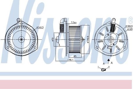 Вентилятор салона NISSENS 87163