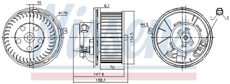 Вентилятор салона NISSENS 87187