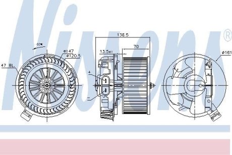 Вентилятор салону NISSENS 87214