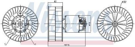 Вентилятор салона NISSENS 87253