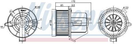 Вентилятор салона NISSENS 87293