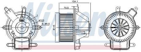 Вентилятор салона NISSENS 87464