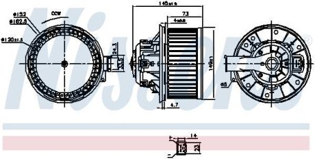 Вентилятор салону NISSENS 87494