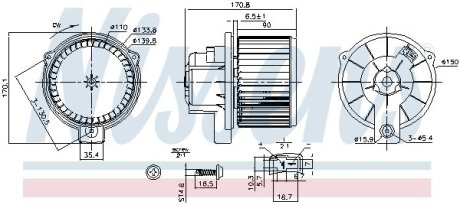 Вентилятор салона NISSENS 87709